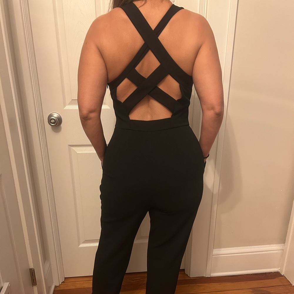Express Black Crisscross Jumpsuit